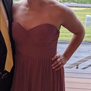 Revelry Kennedy bridesmaid dress in rosewood